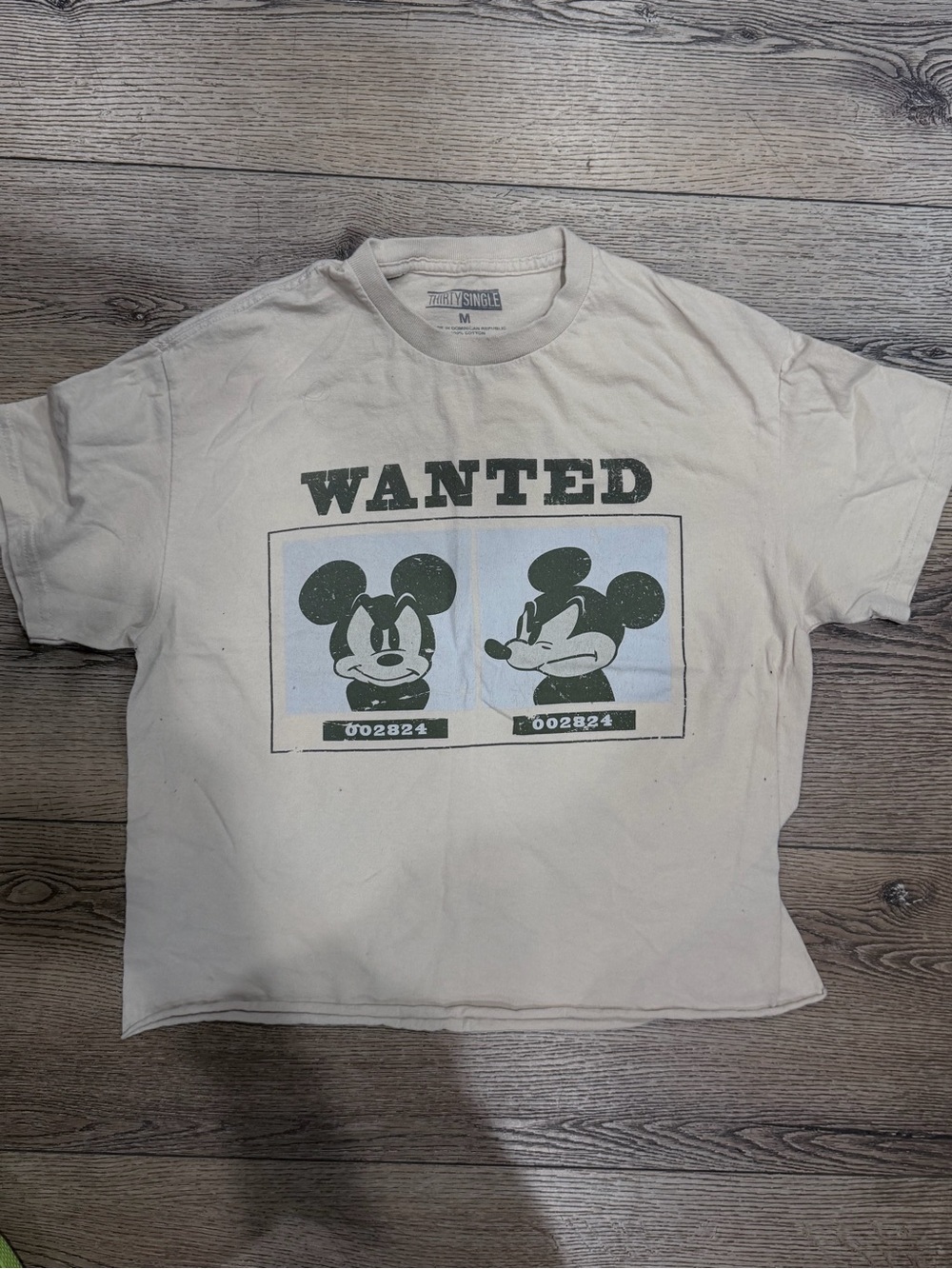 WANTED Graphic Crop Top - Cream